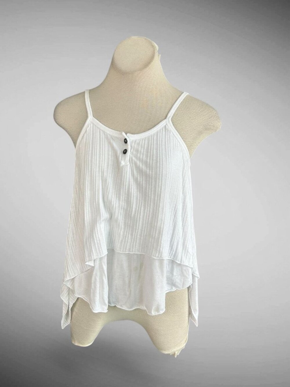 Hard Tail Forever White Tiered Camisole Top Fairycore Size S